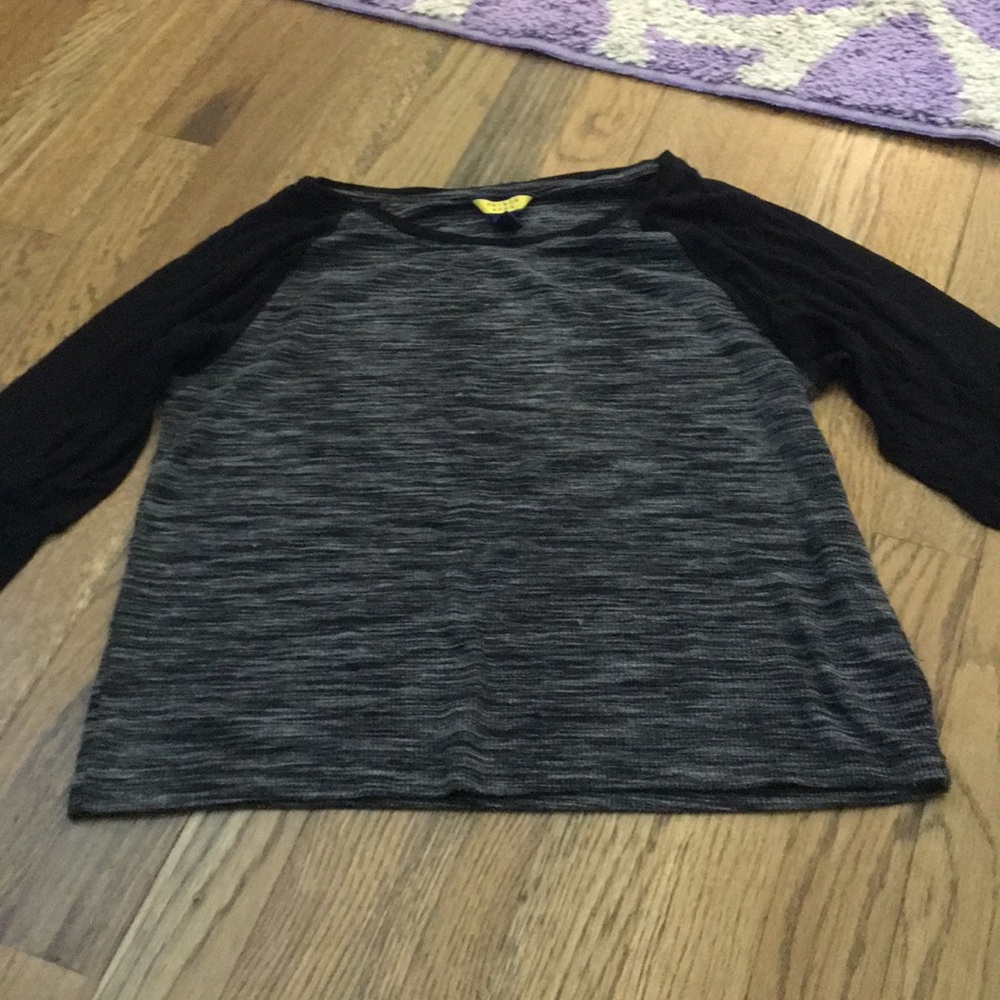 Grey and black shorter shirt